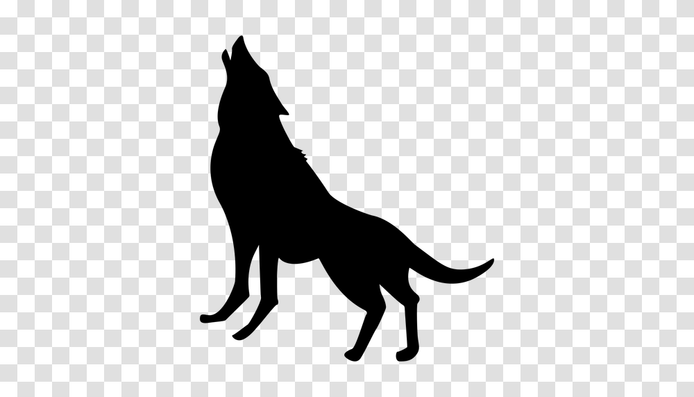 Wolf Howling Silhouette, Gray, World Of Warcraft Transparent Png