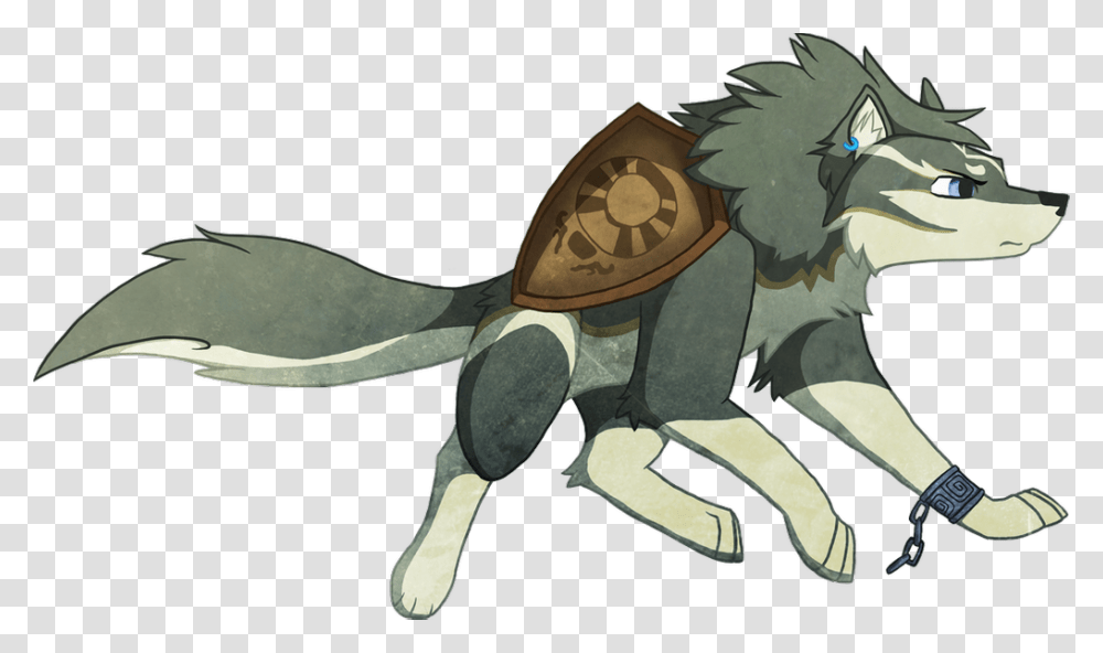 Wolf Link Drawing Wolf Link With Shield, Clock Tower, Building, Animal, Reptile Transparent Png