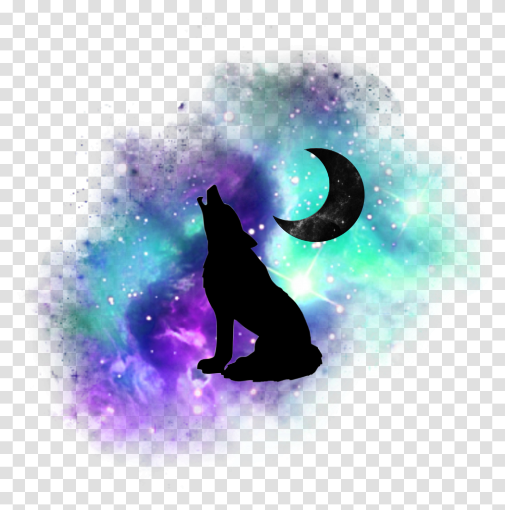 Wolf Moon Galaxy Freetoedit Sticker Stars Star Galaxy, Nature, Outdoors, Astronomy, Outer Space Transparent Png