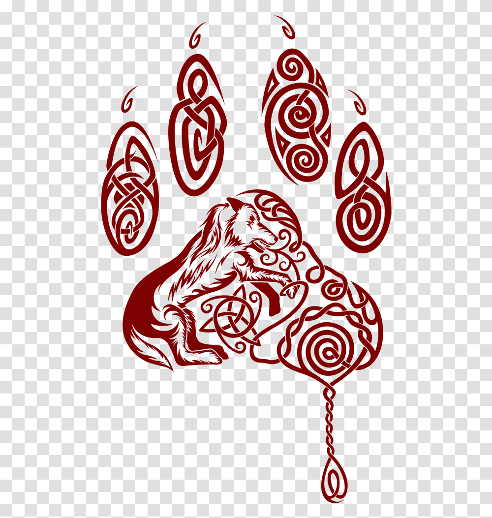 Wolf Paw Celtic Dog Paw Tattoo, Modern Art, Doodle, Drawing Transparent Png