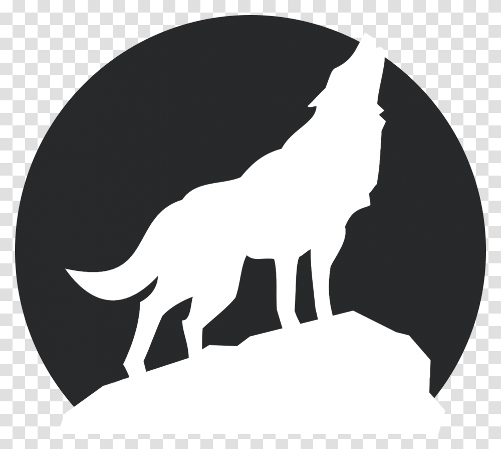 Wolf Servers Logo Hnh Con Si Trng En, Animal, Mammal, Wildlife, Person Transparent Png