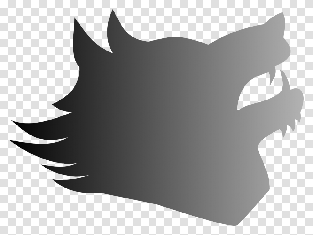 Wolf Silhouette Drawing Silhouette Of Wolfs Head, Cross, Bag, Machine Transparent Png