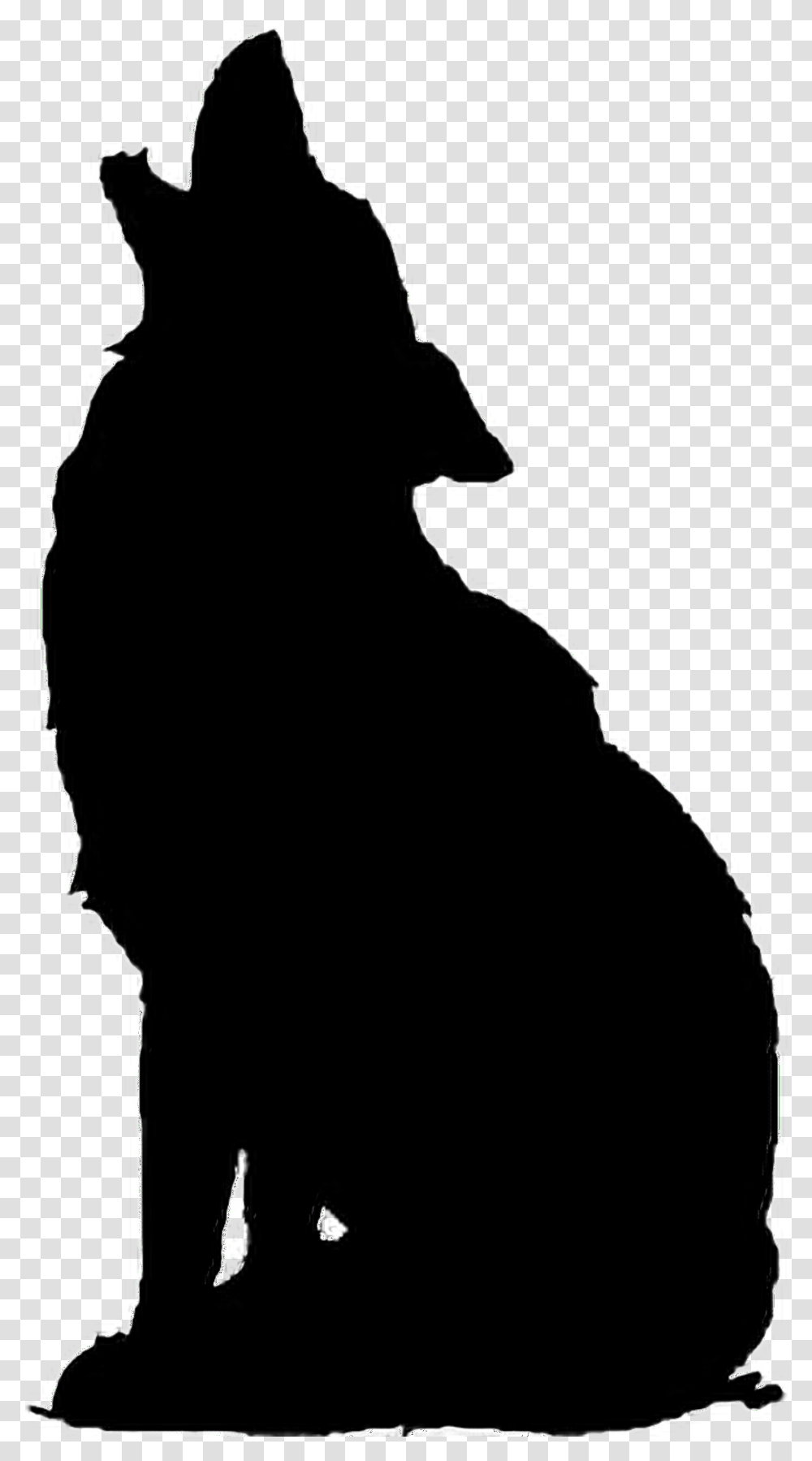 Wolf Silhouette Sitting Howling Wolf Silhouette, Person, Photography, Outdoors Transparent Png