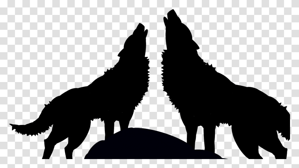 Wolf Sillhouette Scsilhouette Black Wolves Black And White Wolves, Outdoors, Nature, Astronomy, Outer Space Transparent Png