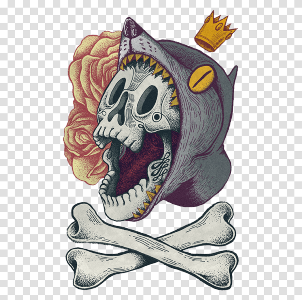 Wolf Skull Freetoedit Picsart Cute Kawaii Calavera Illustration, Doodle, Drawing, Cushion, Tattoo Transparent Png