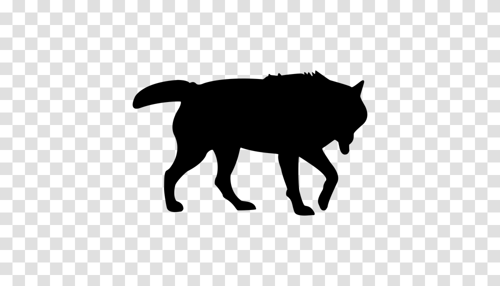 Wolf Stalking Silhouette, Gray, World Of Warcraft Transparent Png