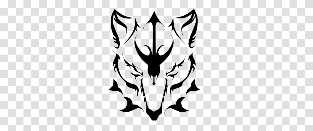 Wolf, Stencil, Emblem, Necklace Transparent Png