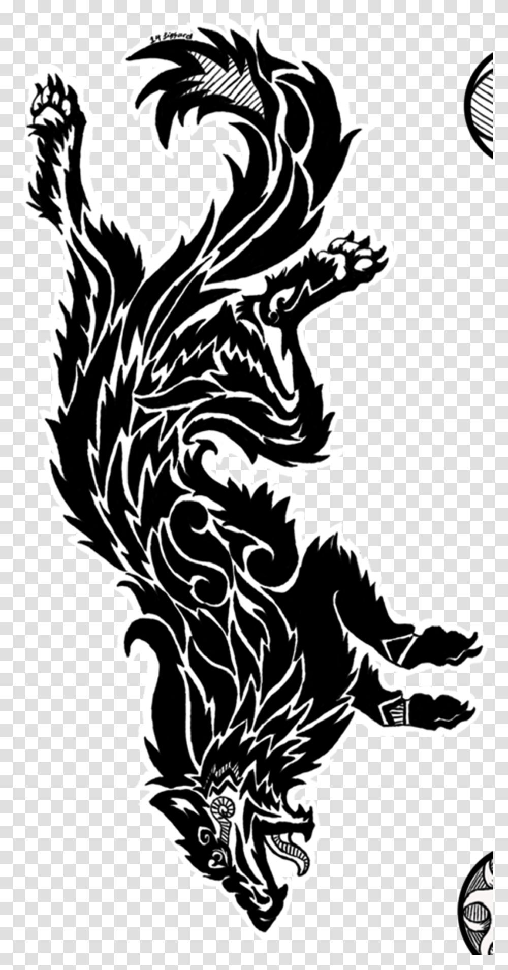 Wolf Tattoo, Dragon, Tiger, Wildlife, Mammal Transparent Png