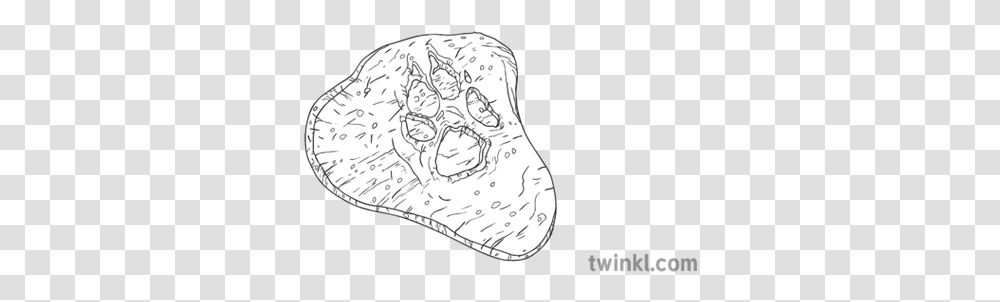 Wolf Tracks Animal Footprint Paw Pawprint Ks2 Black And Line Art, Clothing, Apparel, Cushion, Hat Transparent Png