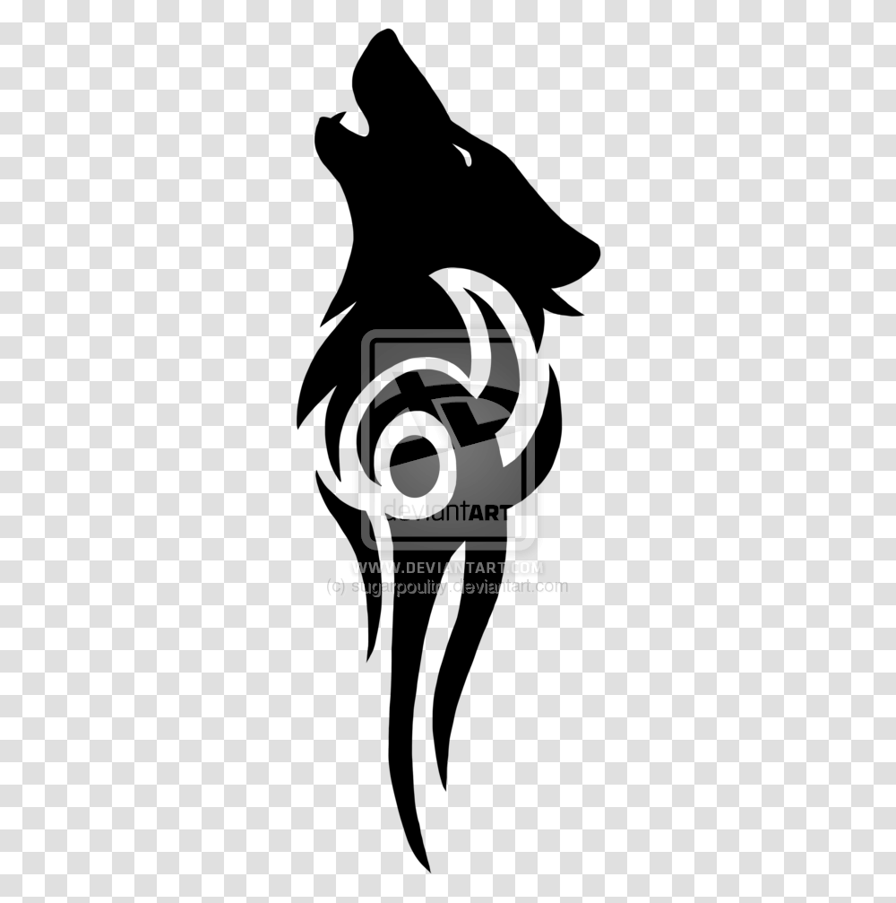 Wolf Tribal By Sugarpoultry Wolf Tribal Tattoo Design, Logo, Trademark Transparent Png