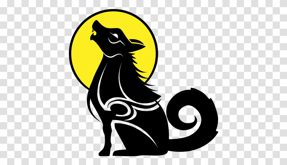 Wolf Tribal Style Silhouette Wolf, Bird, Animal, Halloween Transparent Png