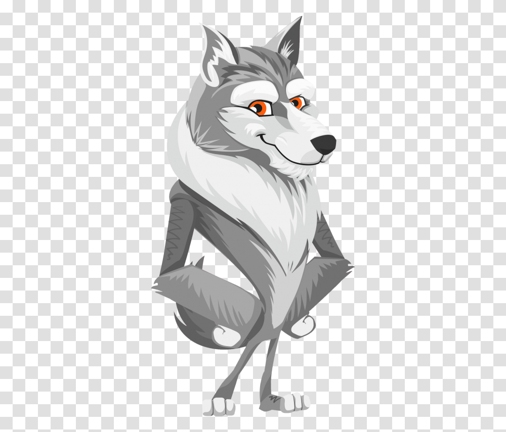 Wolf Vector Image Wolf Clipart Black And White Gray, Mammal, Animal, Wildlife, Person Transparent Png