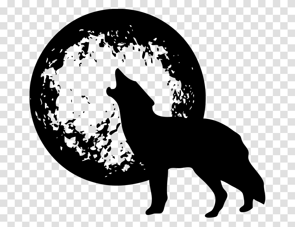 Wolf With Moon Wolf And Moon, Gray, World Of Warcraft Transparent Png