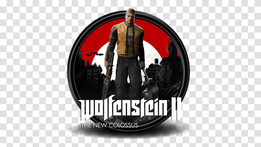 Wolfenstein 2 Picture Wolfenstein New Colossus Icon, Person, Poster, Advertisement, Clothing Transparent Png