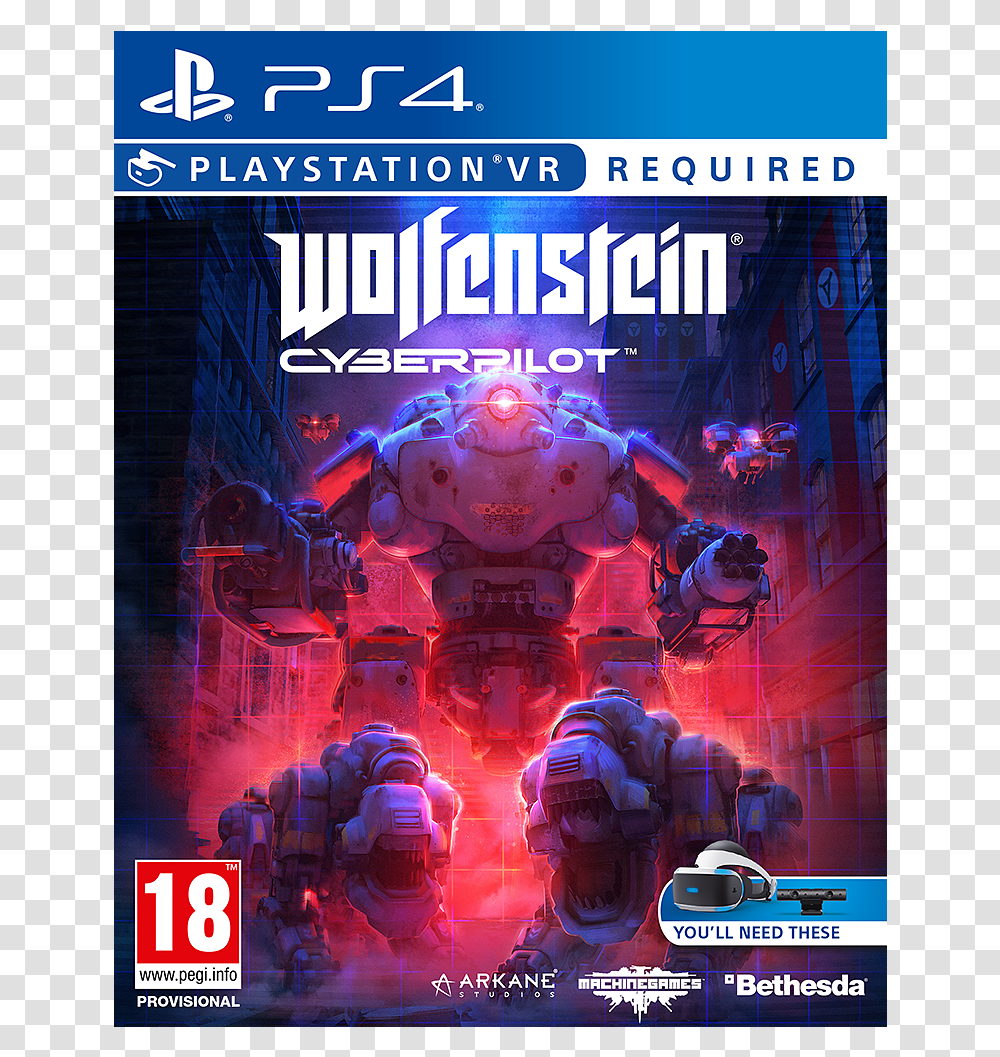 Wolfenstein Ii Cyberpilot Vr, Poster, Advertisement, Person, Human Transparent Png
