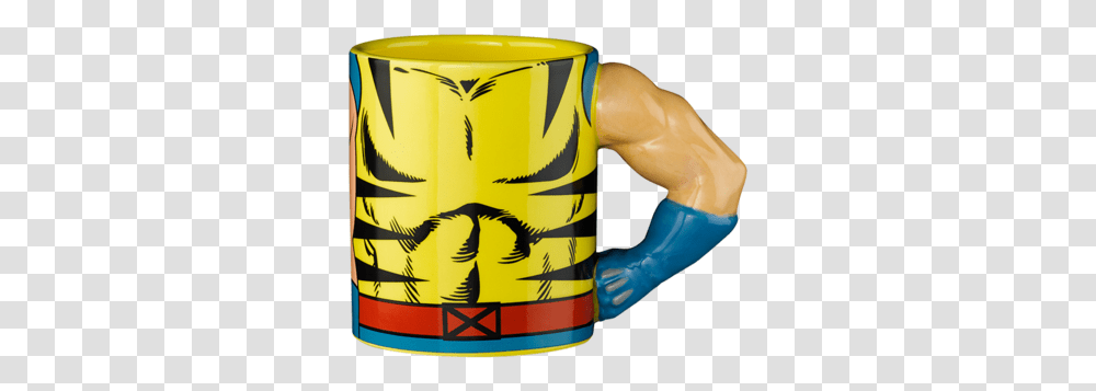 Wolverine Arm Mug Marvel 3d Coffee Mug, Coffee Cup, Person, Human, Stein Transparent Png