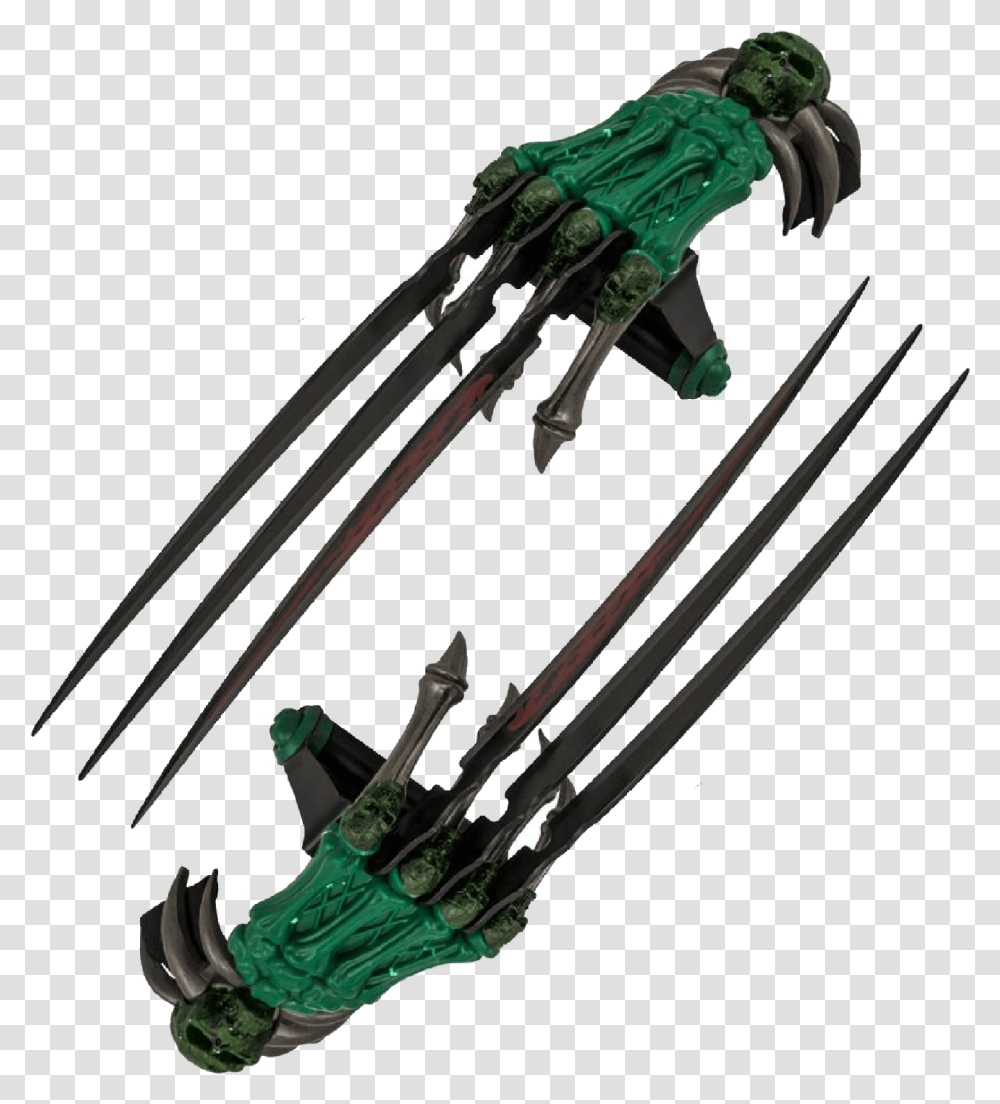 Wolverine Claws Gauntlet Claws Skull, Arrow, Bow, Quiver Transparent Png
