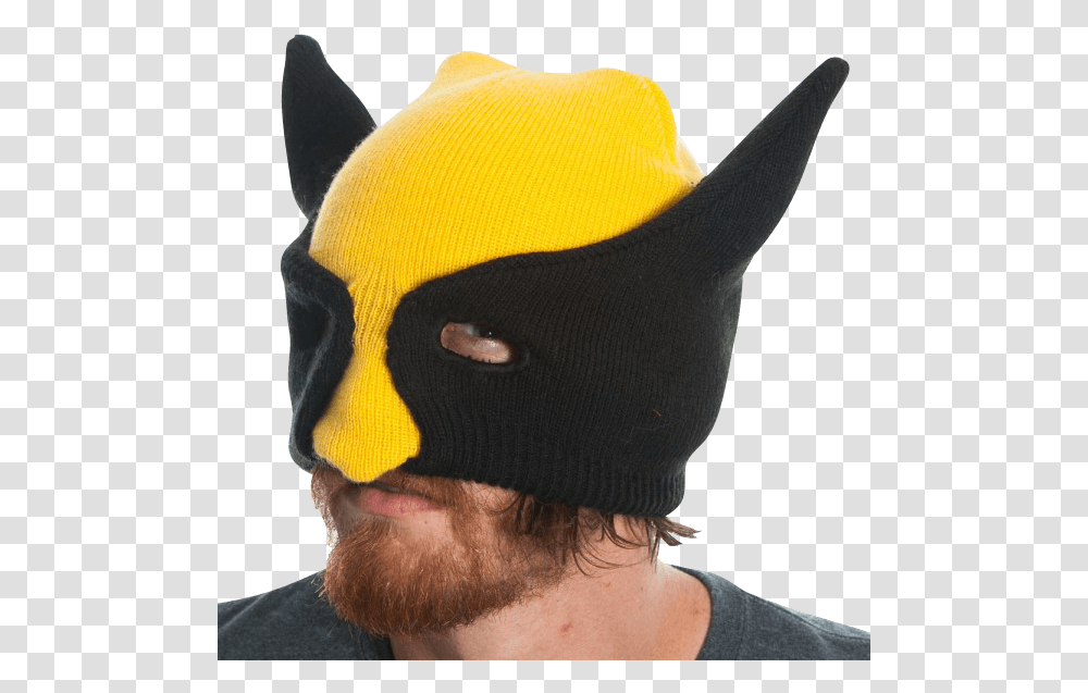 Wolverine Half Mask Beanie Marvel Wolverine Mask Beanie, Apparel, Person, Human Transparent Png