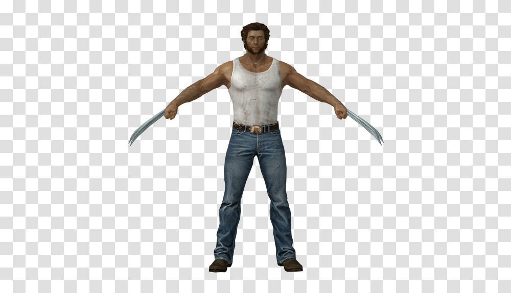 Wolverine Logan, Pants, Jeans, Person Transparent Png