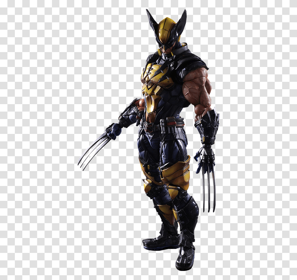 Wolverine Play Arts Kai, Person, Costume, Figurine Transparent Png