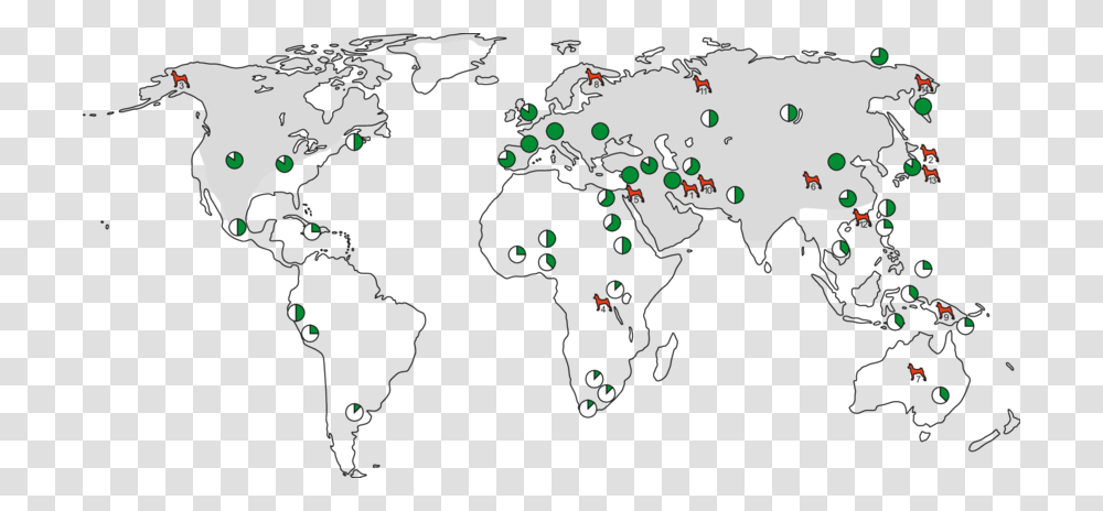 Wolves Around The World Map, Nature, Diagram, Plot, Outdoors Transparent Png