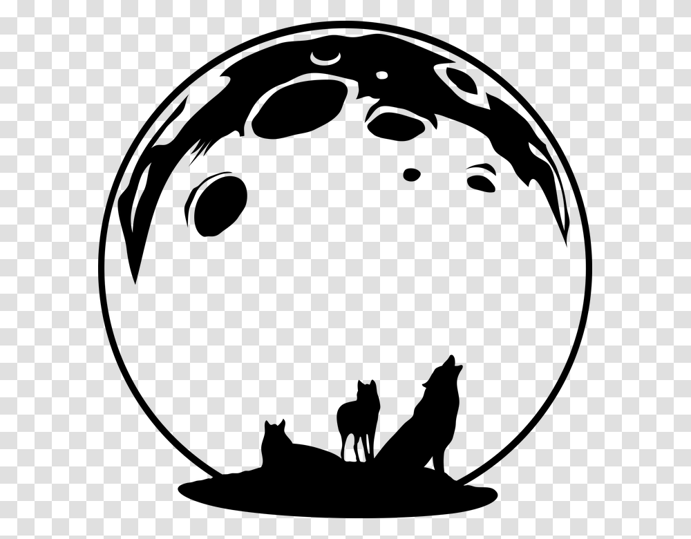Wolves Howl Moon The Fullness Of Super Moon Vector Moon Silhouette, Gray, World Of Warcraft Transparent Png