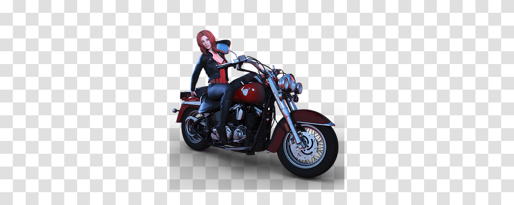 Woman Person, Motorcycle, Vehicle, Transportation Transparent Png