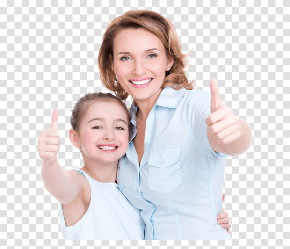 Woman And Daughter Thumbs Up Mother With A Thumb's Up, Person, Finger, Human, People Transparent Png
