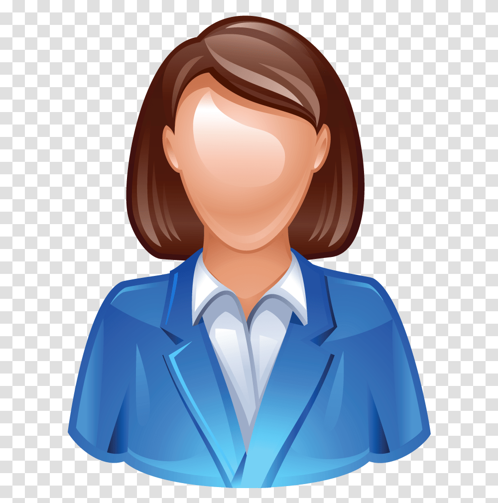 Woman Avatar Icon, Head, Person, Neck, Tie Transparent Png