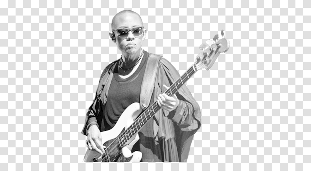 Woman Bass Player Bowie, Person, Human, Guitar, Leisure Activities Transparent Png