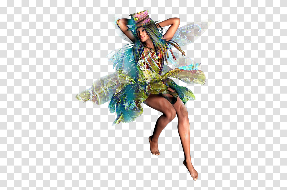 Woman Beautiful Fantasy Fairytale Elf Fairy Fae Illustration, Dance Pose, Leisure Activities, Person Transparent Png