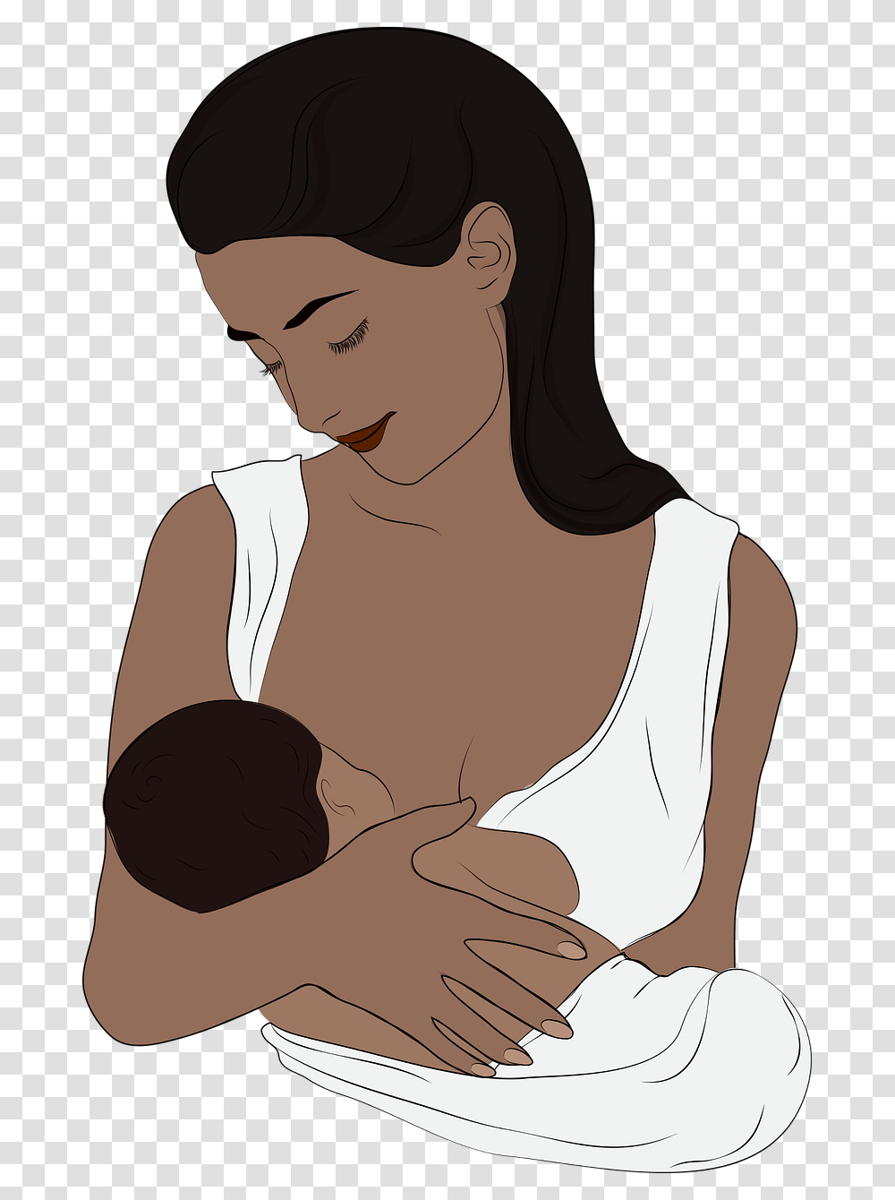 Woman Breastfeeding, Undershirt, Person, Tank Top Transparent Png