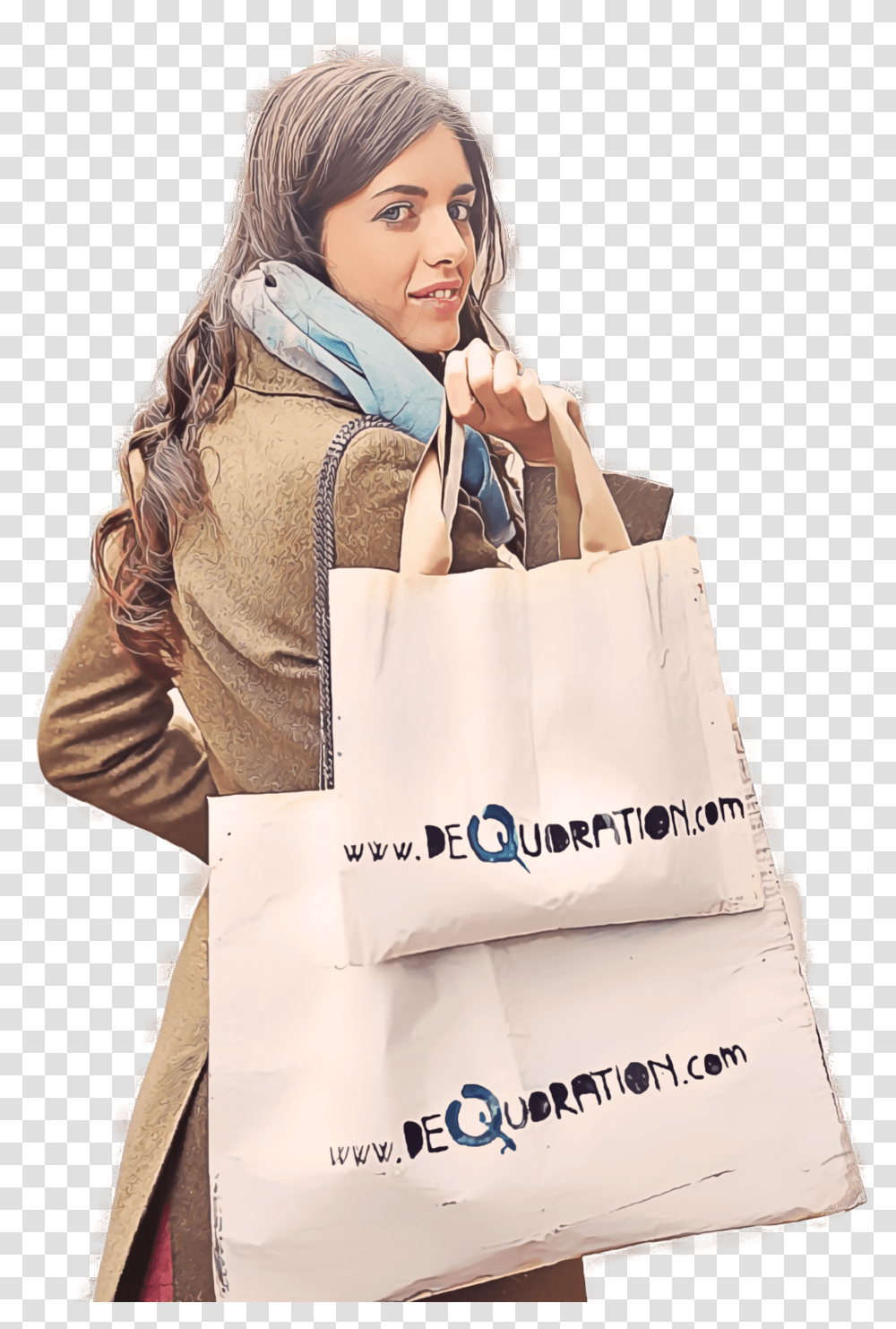 Woman Carrying Tote Bag, Apparel, Person, Human Transparent Png