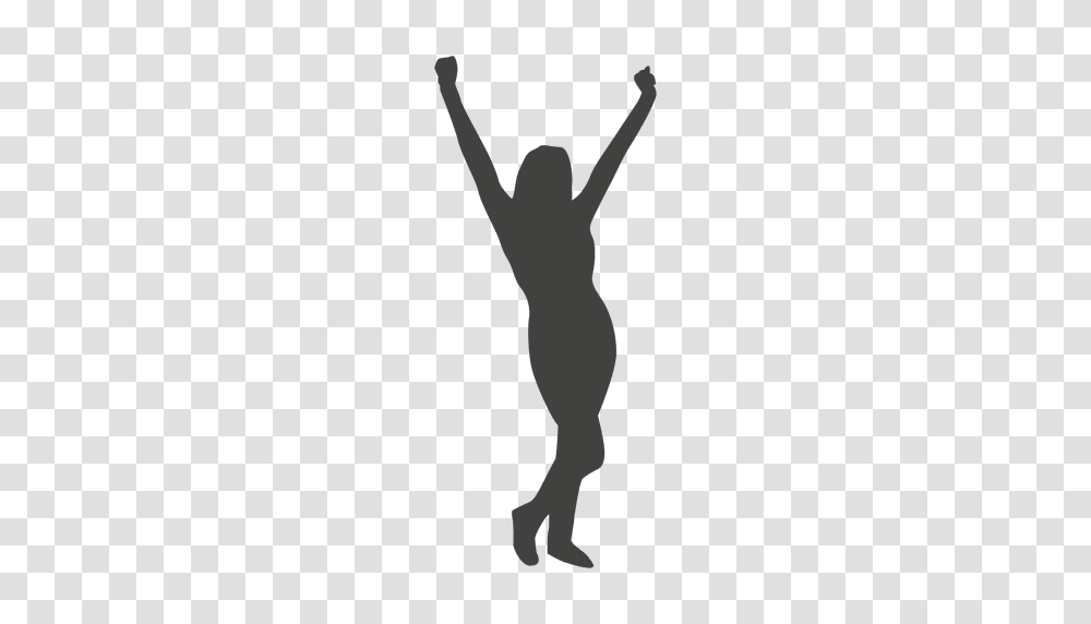 Woman Celebrating Silhouette, Person, Dance Pose, Leisure Activities, Hand Transparent Png