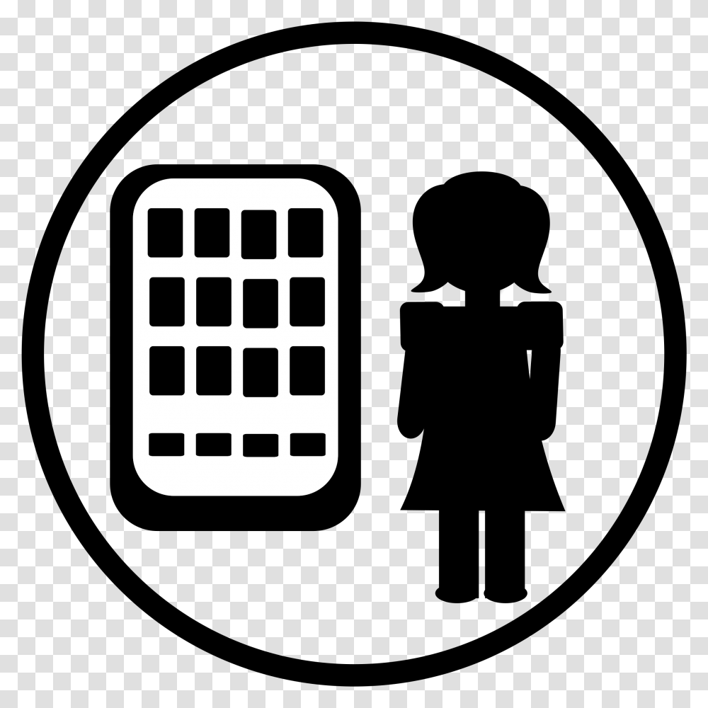 Woman Cellphone Icon Women Presenting Icon, Stencil, Footprint Transparent Png
