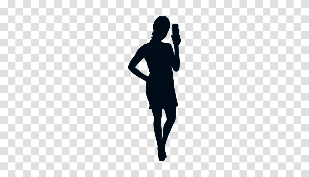 Woman Cheers Silhouette, Person, Sleeve, Standing Transparent Png