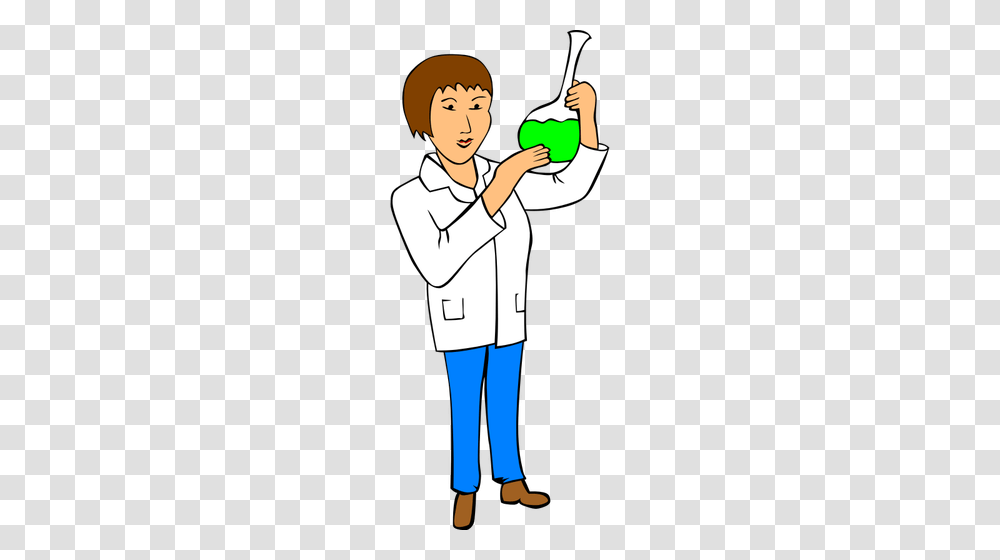 Woman Chemist Vector Illustration, Person, Hand Transparent Png