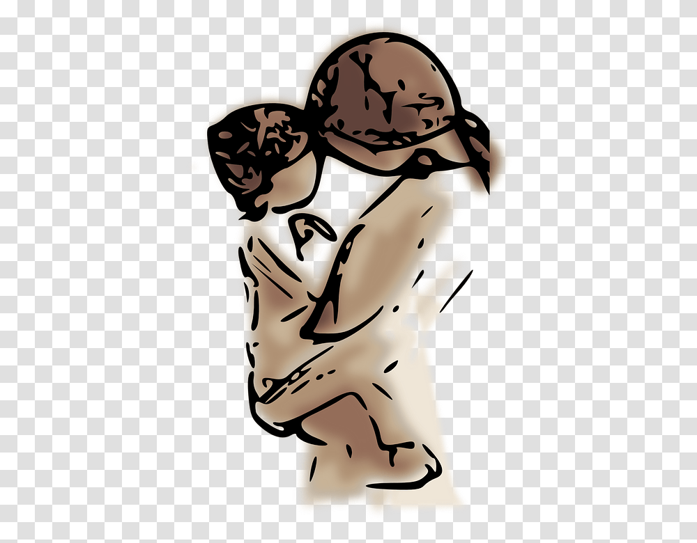 Woman Child Baby Carrying Mommy And Baby Clipart, Hand, Snowman Transparent Png