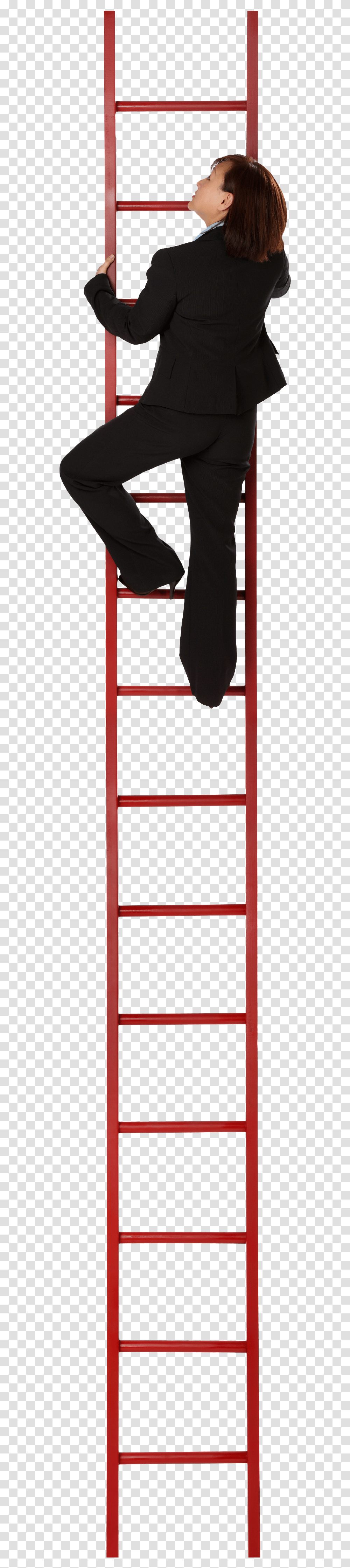 Woman Climbing Ladder, Person, Human, Furniture, Cushion Transparent Png