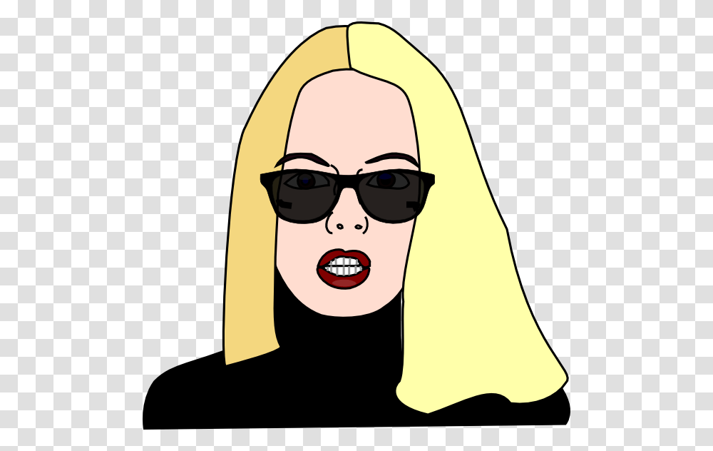 Woman Clipart Sunglasses Woman With Sunglasses Clipart, Accessories, Face, Person, Hoodie Transparent Png