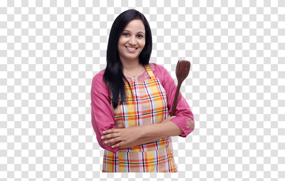 Woman Cooking Lady In Kitchen Indian Model, Person, Female, Sleeve Transparent Png
