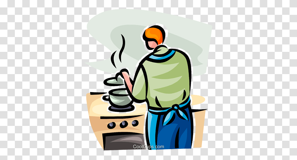 Woman Cooking Royalty Free Vector Clip Art Illustration, Drawing, Microscope, Lab, Cleaning Transparent Png