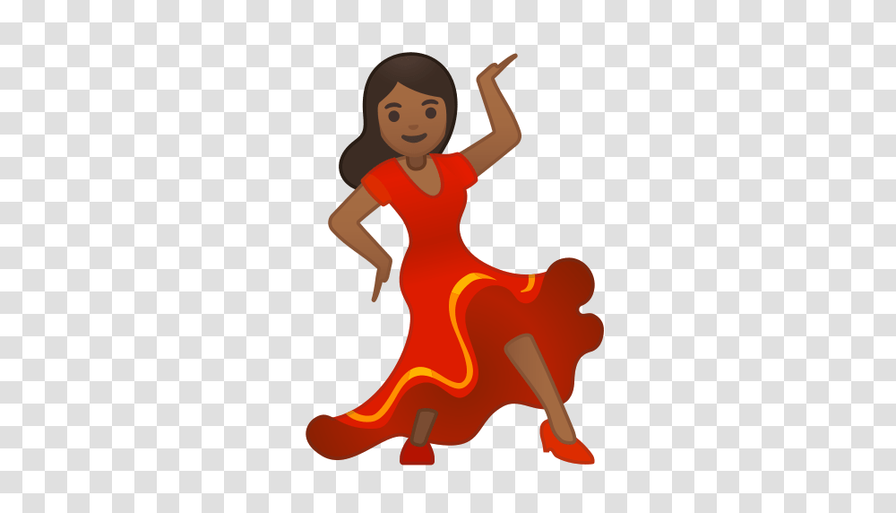Woman Dancing Emoji With Medium Dark Skin Tone Meaning, Dance Pose, Leisure Activities, Performer, Flamenco Transparent Png