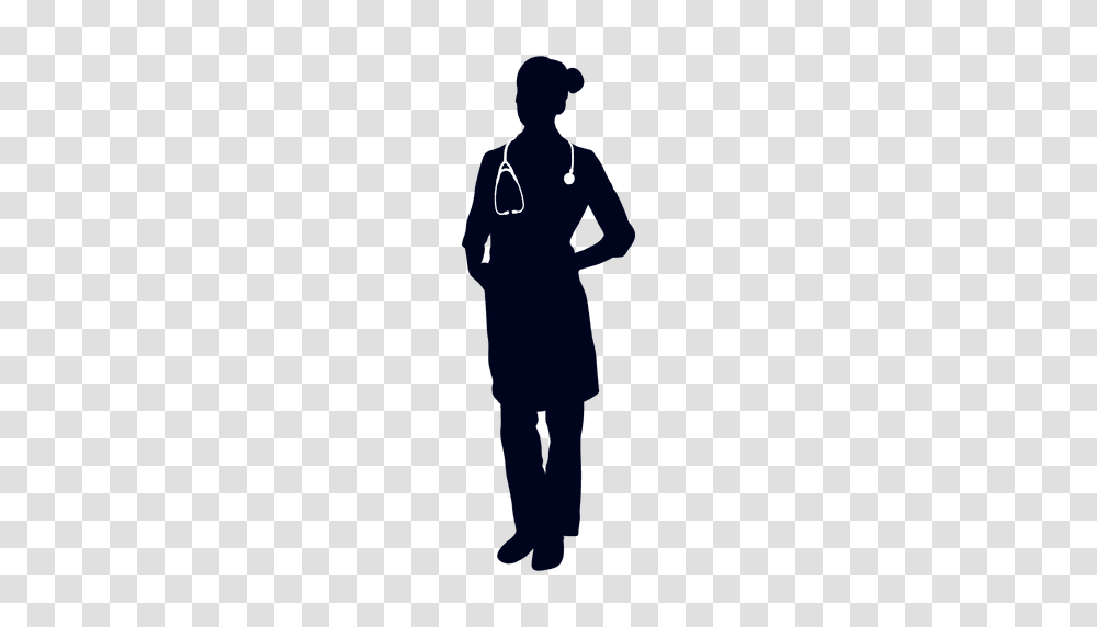 Woman Doctor Silhouette, Standing, Person, Human, Sleeve Transparent Png