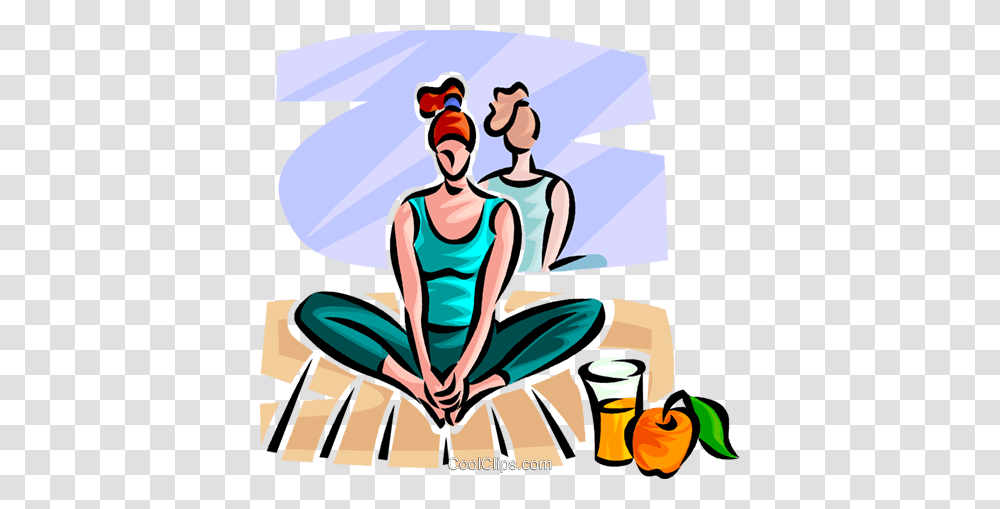 Woman Doing Yoga Royalty Free Vector Clip Art Illustration, Doodle, Drawing, Poster Transparent Png