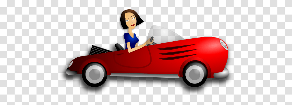 Woman Driver Accident Clipart, Car, Vehicle, Transportation, Convertible Transparent Png