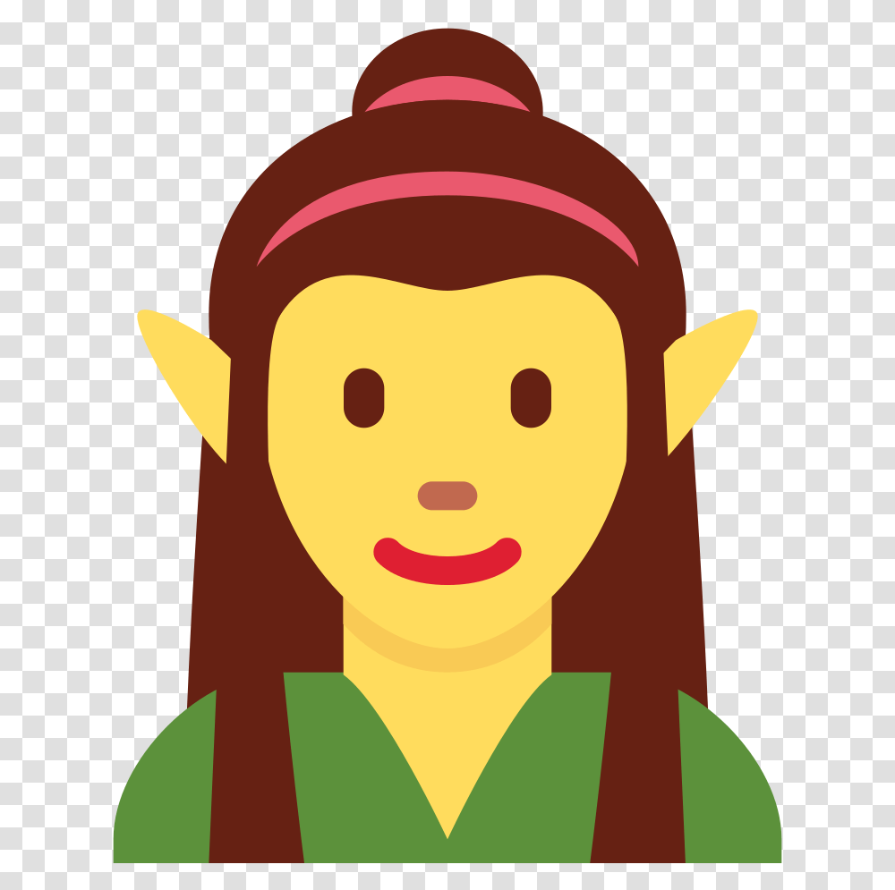 Woman Elf Emoji Clipart Free Download Elf Emoji Google, Face, Clothing, Apparel, Snowman Transparent Png