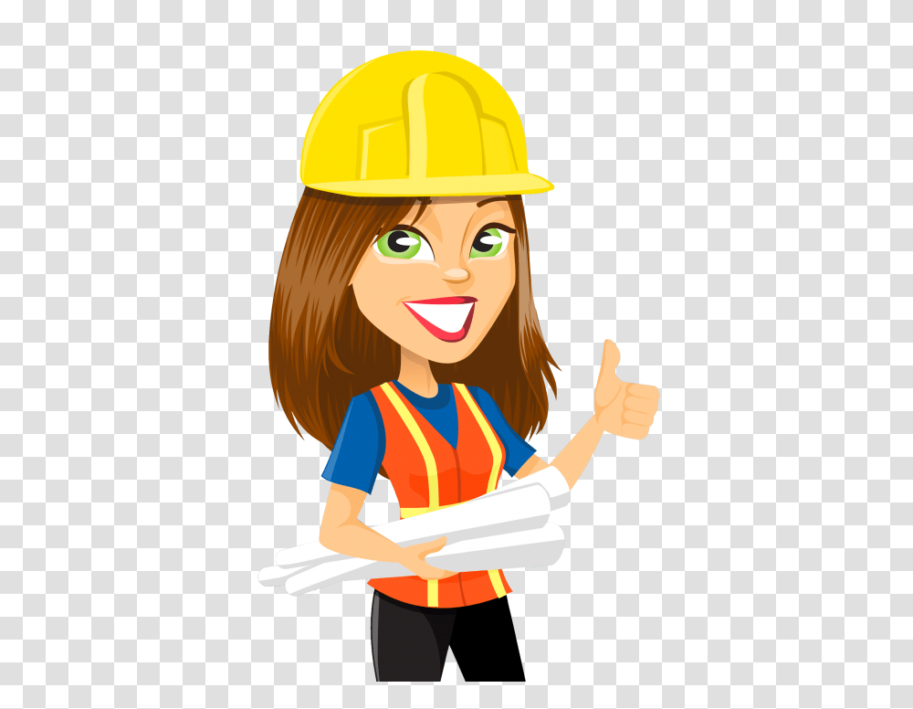 Woman Engineer Vector Image, Person, Human, Helmet Transparent Png