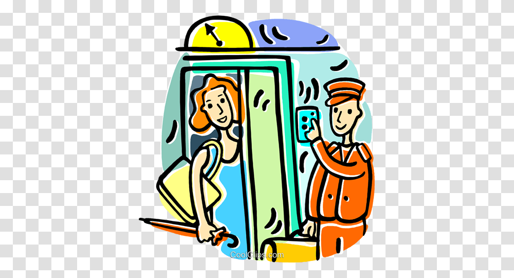 Woman Entering An Elevator Royalty Free Vector Clip Art, Gas Pump, Machine, Cleaning Transparent Png