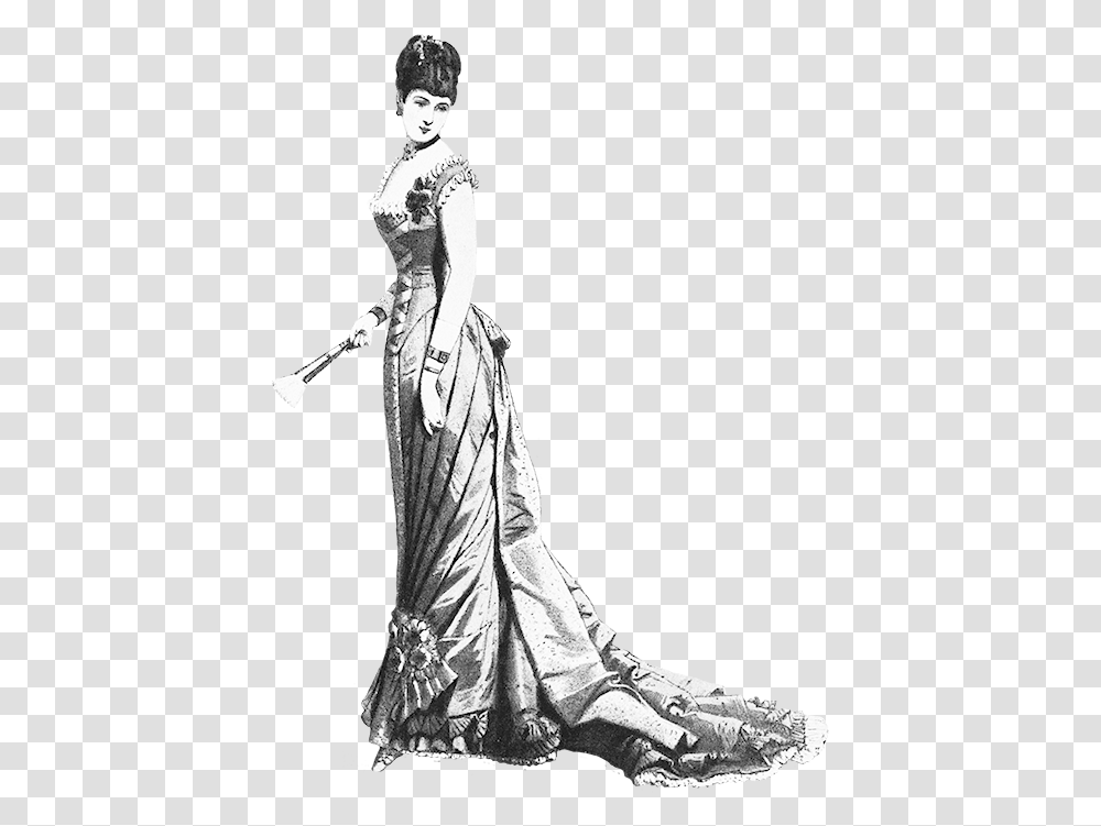 Woman Evening Gown Victorian Era Fashion Fashion Victorian Era, Performer, Person, Dance Pose, Leisure Activities Transparent Png